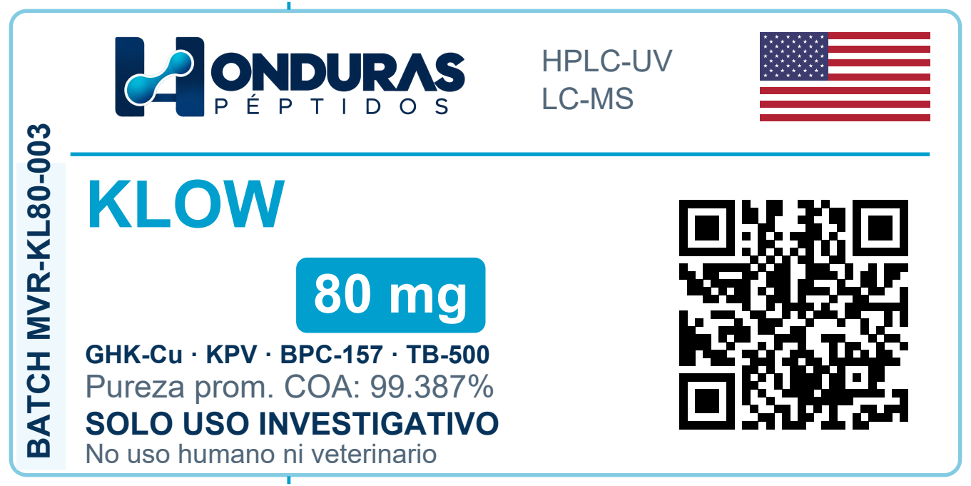 KLOW label, batch MVR-KL80-003